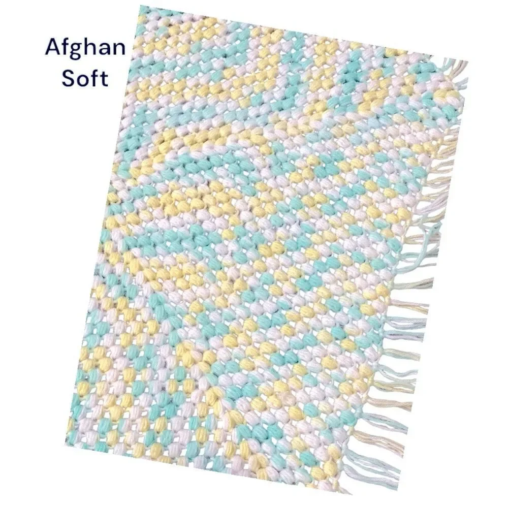 Afghan pastel color Octagon shaped handmade  Throw